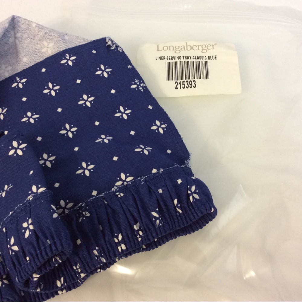 Longaberger classic blue serving tray liner